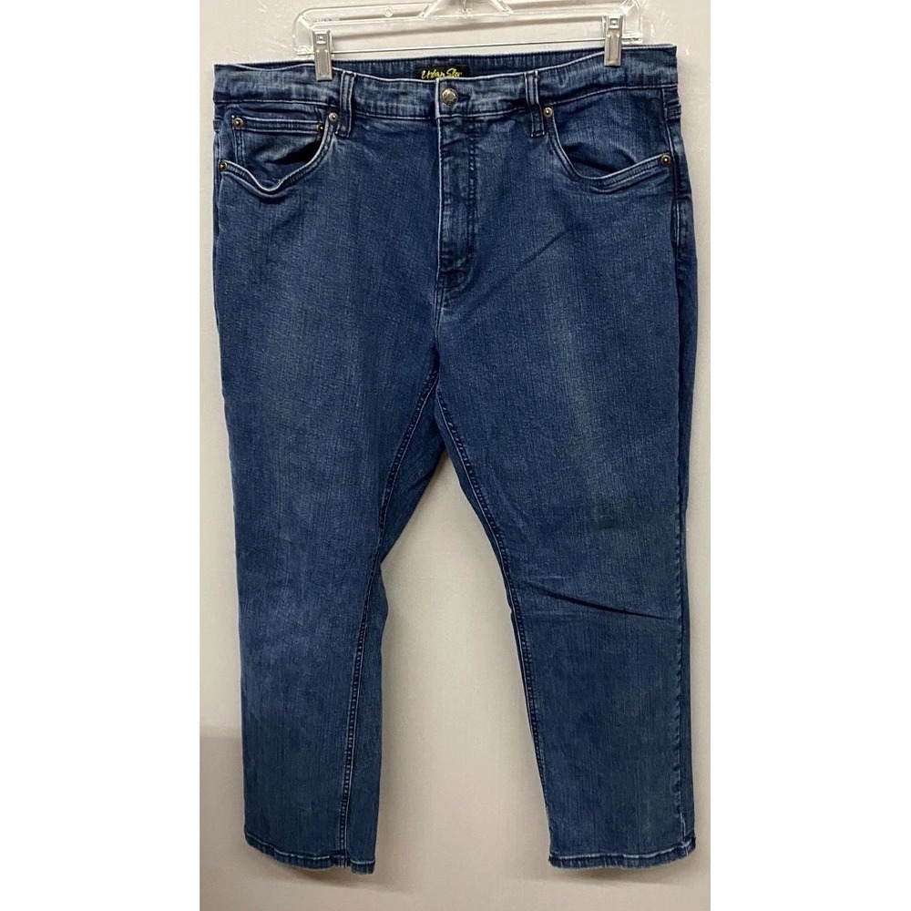 Urban Star Premium Apparel Jeans Mens 40x30 Blue Denim Straight Leg Casual Wear